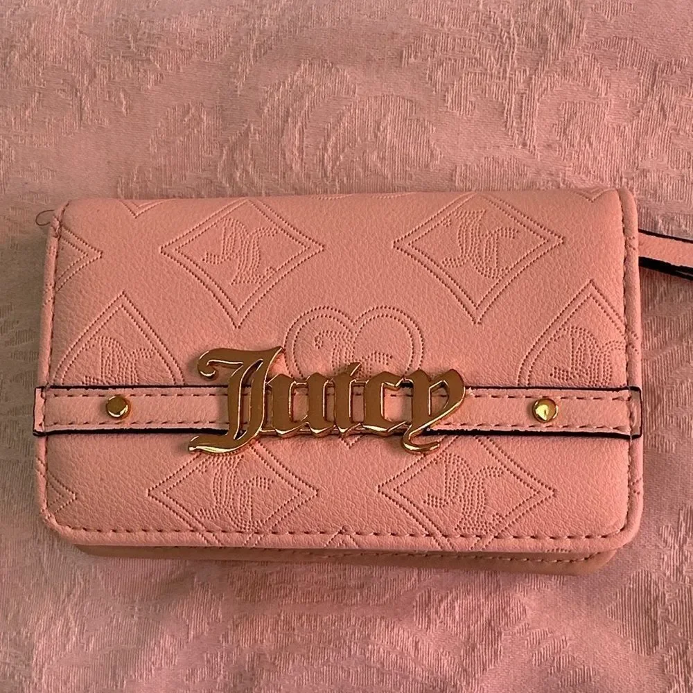 Juicy Couture Blush Pink Wallet with Gold Accents